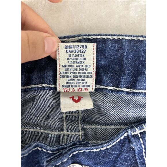 True Religion Becky Boot Cut Jeans Womens Size 32 Western Rodeo School Denim USA - Picture 4 of 14